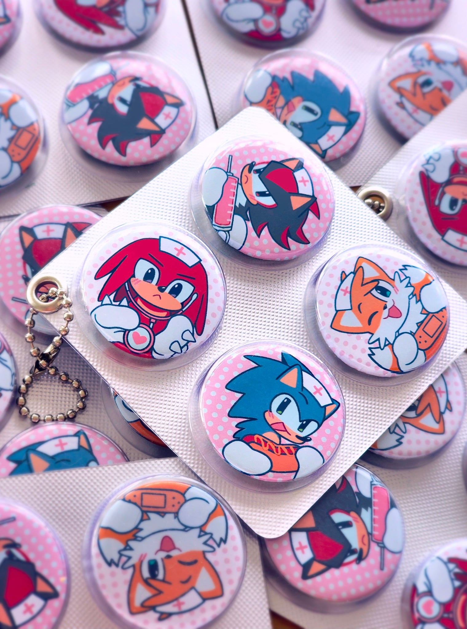 Sonic & Friends Pill Button Charm Kittchu