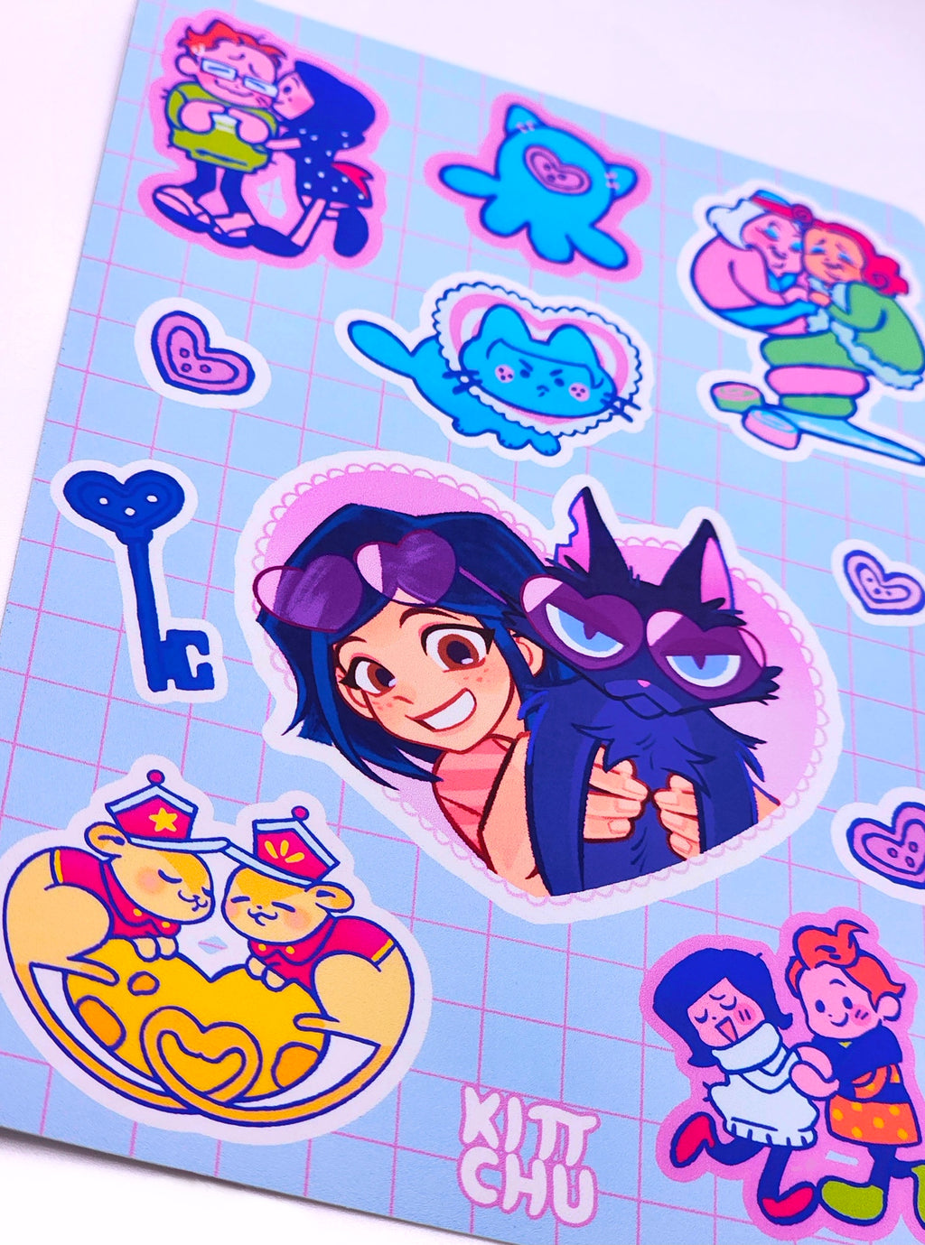 Coraline Valentines Sticker Sheet Kittchu