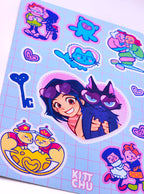 Coraline Valentines Sticker Sheet Kittchu