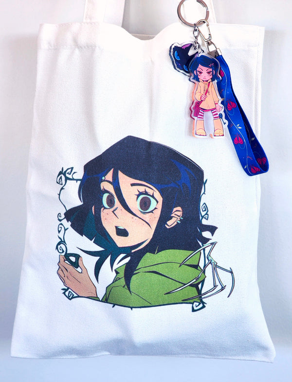 Coraline canvas tote Kittchu