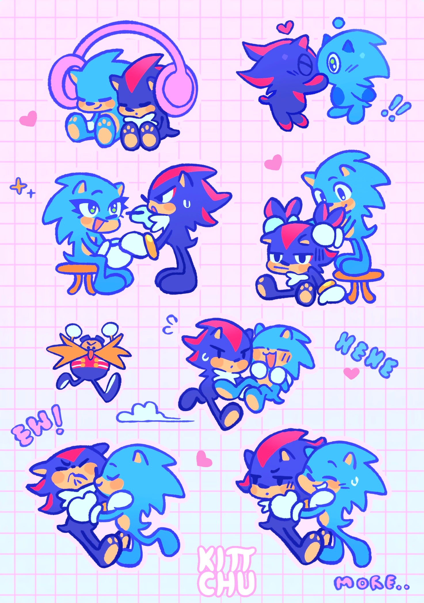 Sonadow Valentines Sticker Sheet Kittchu