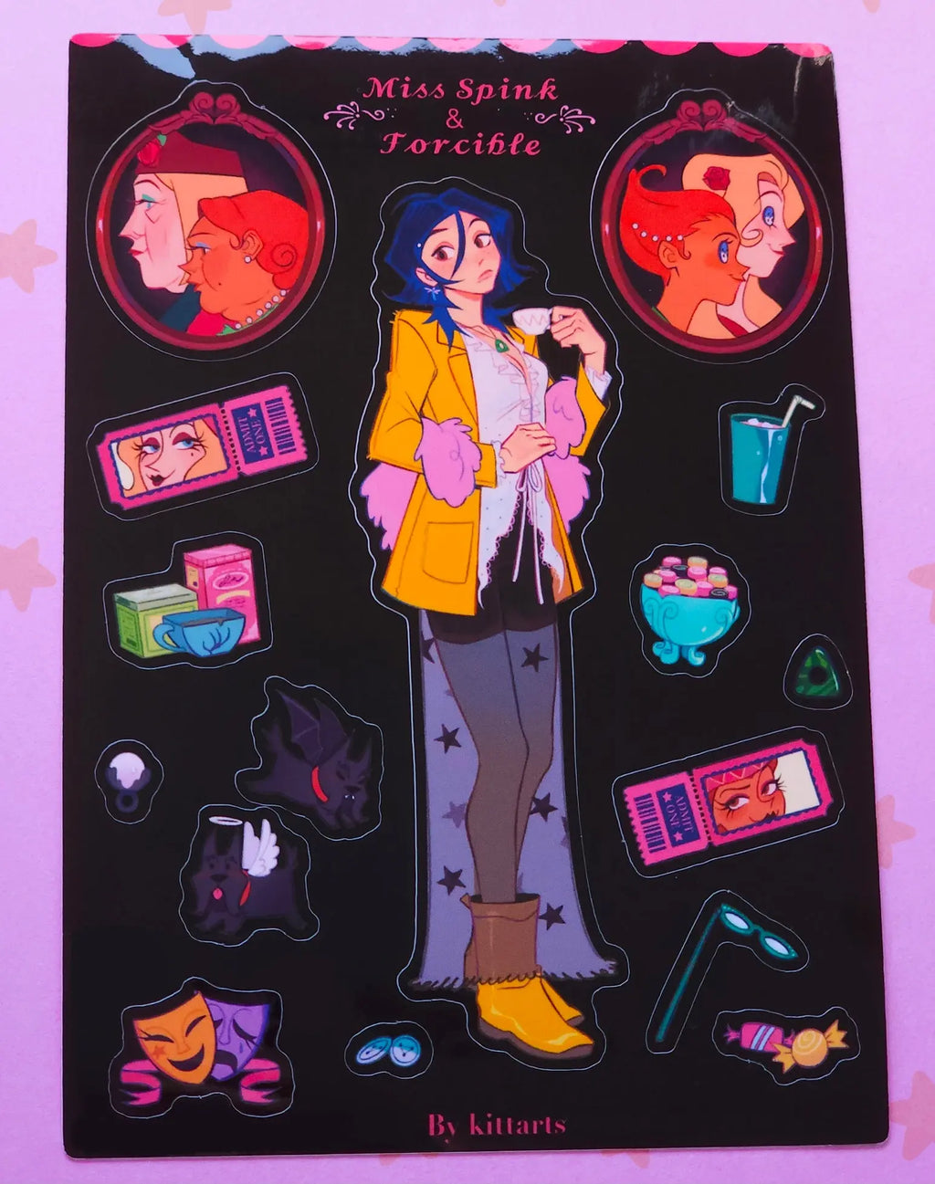 Coraline Fashion Sticker Sheets Kittchu