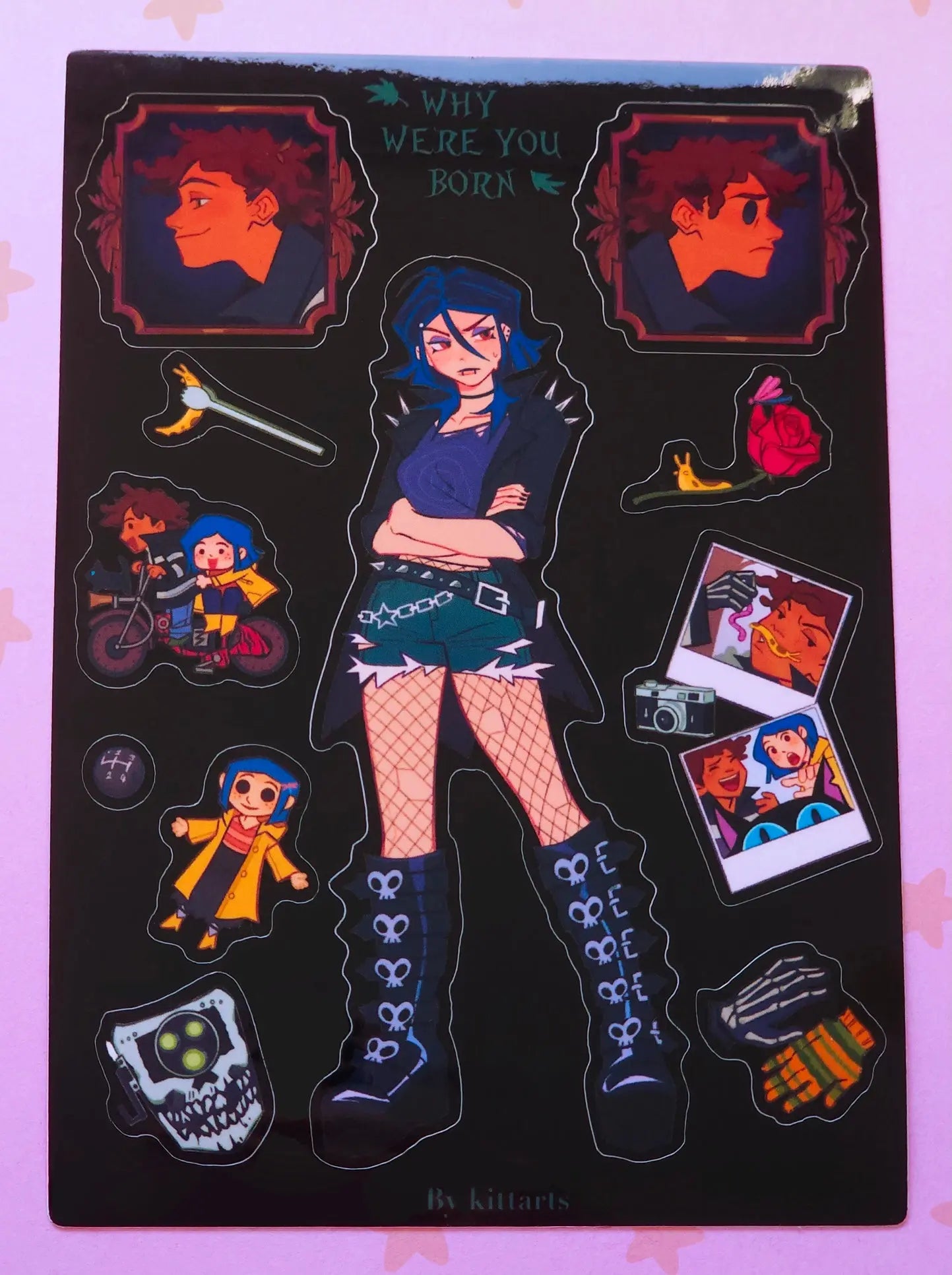 Coraline Fashion Sticker Sheets Kittchu