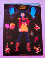 Coraline Fashion Sticker Sheets Kittchu