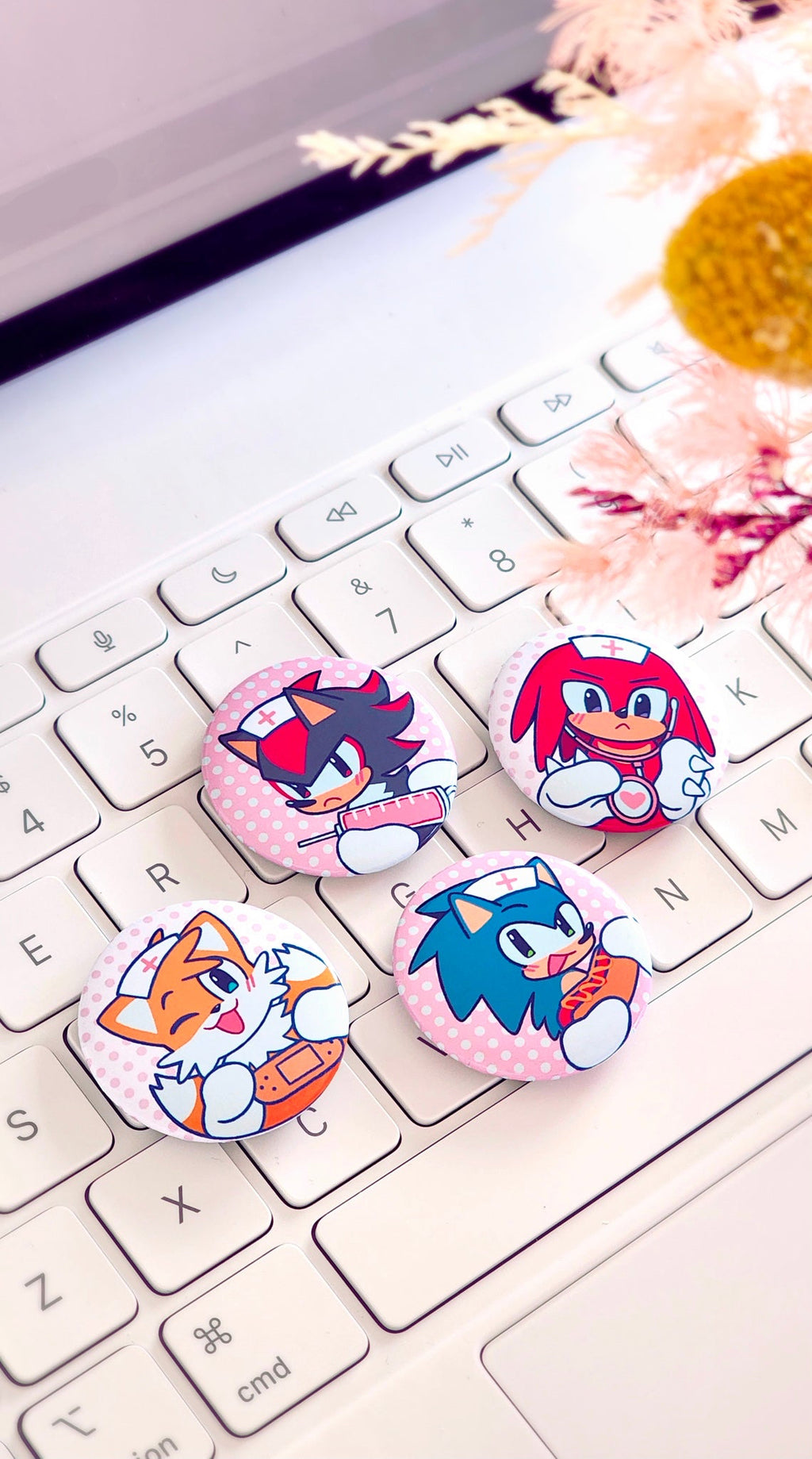 Sonic & Friends Pill Button Charm Kittchu