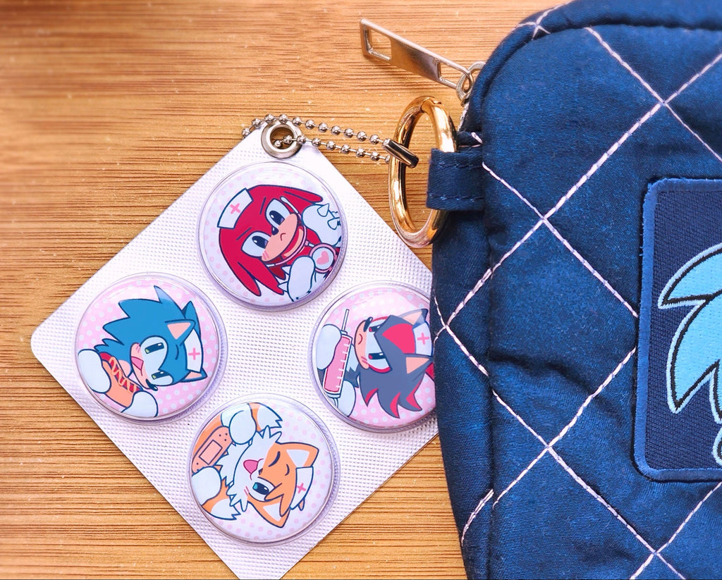Sonic & Friends Pill Button Charm Kittchu