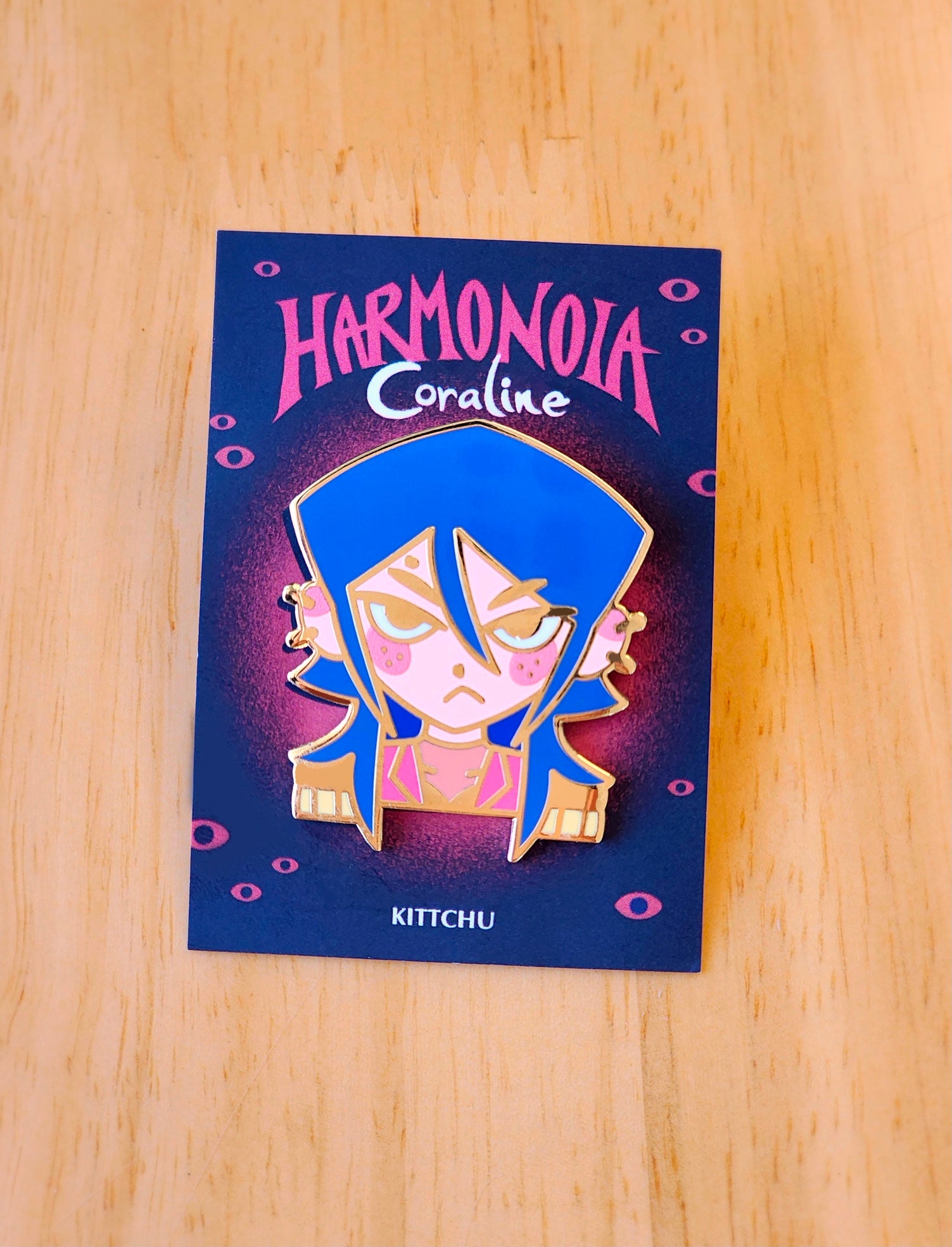 Coraline Enamel Pin Kittchu